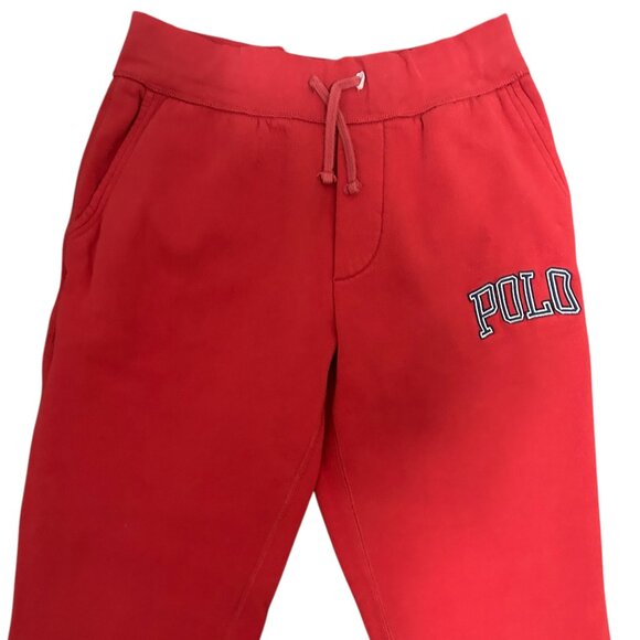 Polo Ralph Lauren Red Sweatpants Joggers Drawstring Elastic Waist Size Small - Picture 2 of 7